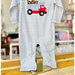 NEW LUIGI KIDS kids football dump truck playsuit in blue